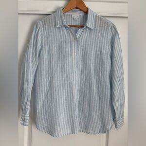 J. Jill Love Linen Button Front Shirt – Size Small Petite